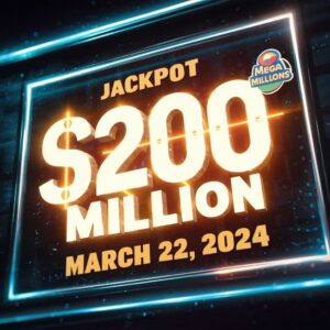 Close-Up of Mega Millions Ticket for March 22, 2024 Draw